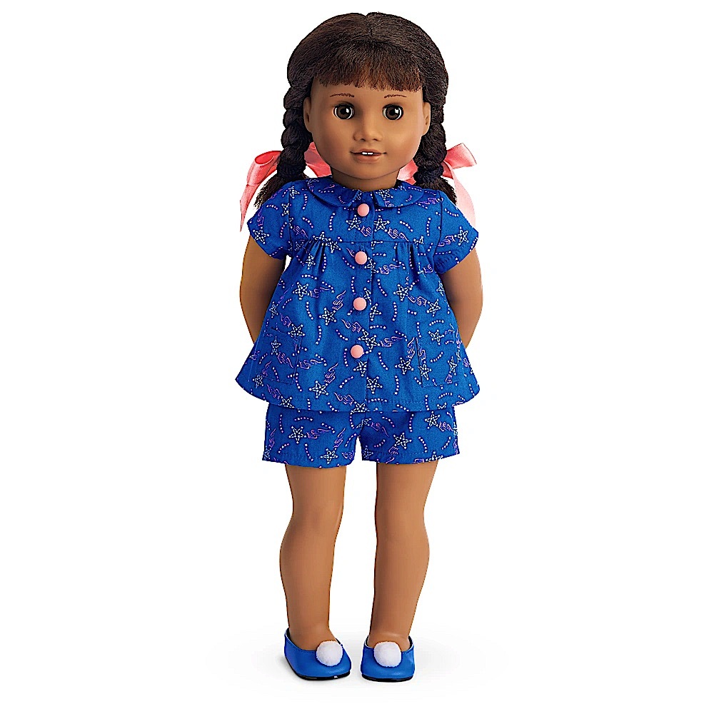 American girl doll matching night set